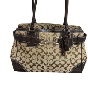 Coach vintage y2k 10246 signature brown Hampton carryall tote bag EUC